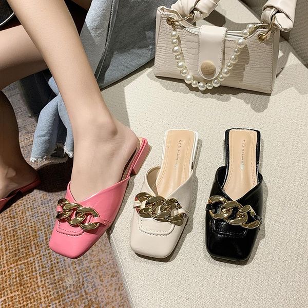 slippers female shoes ladies' low square heel luxury slides cover toe 2021 block designer summer soft concise hoof heels rubber, Black
slippers female shoes ladies' low square heel luxury slides cover toe 2021 block designer summer soft concise hoof heels rubber, Black