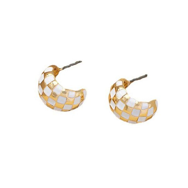 hoop & huggie 2021 ins gold metal white enamel geometric minimalism earrings trendy korean fashion women party jewelry, Golden;silver
hoop & huggie 2021 ins gold metal white enamel geometric minimalism earrings trendy korean fashion women party jewelry, Golden;silver