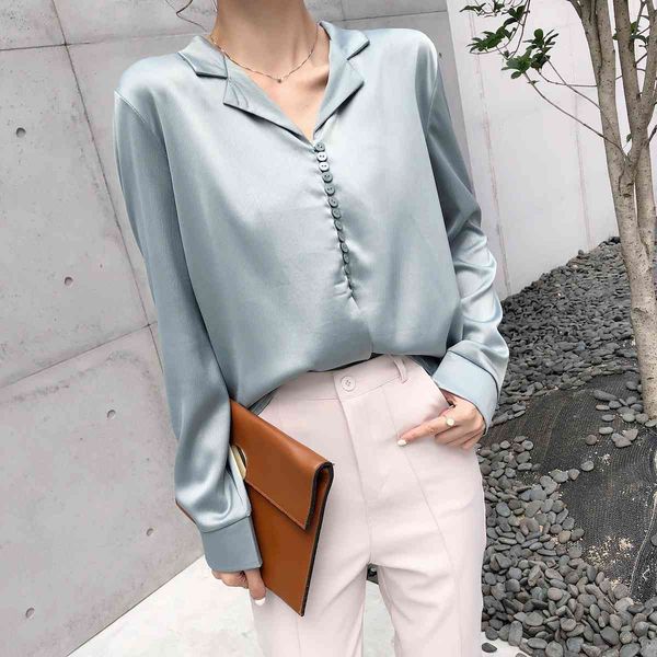 women's & faux leather long satin chiffon shirt, female vintage spring, chic korean autumn, blazer, blouse and top, Black
women's & faux leather long satin chiffon shirt, female vintage spring, chic korean autumn, blazer, blouse and top, Black