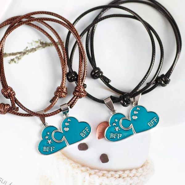 charm bracelets 2021 creative leather sweet cool bracelet men's and women's heart-shaped metal pendant friend bff friendship jewel, Golden;silver
charm bracelets 2021 creative leather sweet cool bracelet men's and women's heart-shaped metal pendant friend bff friendship jewel, Golden;silver