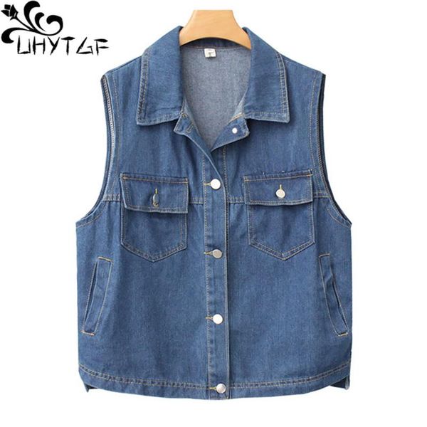 women's vests uhytgf spring autumn denim for women fashion single-breasted sleeveless vest female 4xl oversized blue lady waistcoat 490, Black;white
women's vests uhytgf spring autumn denim for women fashion single-breasted sleeveless vest female 4xl oversized blue lady waistcoat 490, Black;white