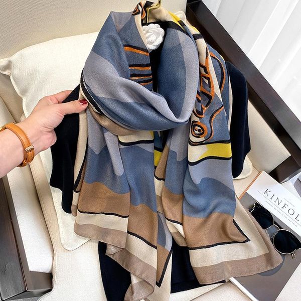 scarves 2021 spring cotton scarf women pashmina shawl hijab wrap design print foulard female headband large beach stoles, Blue;gray
scarves 2021 spring cotton scarf women pashmina shawl hijab wrap design print foulard female headband large beach stoles, Blue;gray