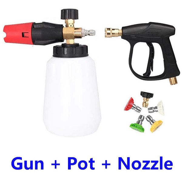 water gun & snow foam lance car washer jet adjustable high pressure 14 quick release with five colors nozzles for karcher cleaning tools
water gun & snow foam lance car washer jet adjustable high pressure 14 quick release with five colors nozzles for karcher cleaning tools