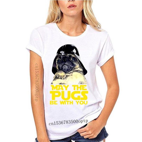 women's t-shirt graphic tee funny may the pugs be with you t shirt cotton custom short sleeve men woman tshirts y2k, White
women's t-shirt graphic tee funny may the pugs be with you t shirt cotton custom short sleeve men woman tshirts y2k, White
