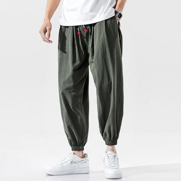men's pants 2021 summer thin linen korean style sport fashion joggers streetwear male casual loose large size, Black
men's pants 2021 summer thin linen korean style sport fashion joggers streetwear male casual loose large size, Black