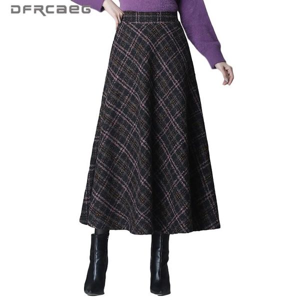warm thicken vintage plaid woolen a-line skirt women 2021 high waist retro winter wool maxi skirts casual saias longas, Black
warm thicken vintage plaid woolen a-line skirt women 2021 high waist retro winter wool maxi skirts casual saias longas, Black