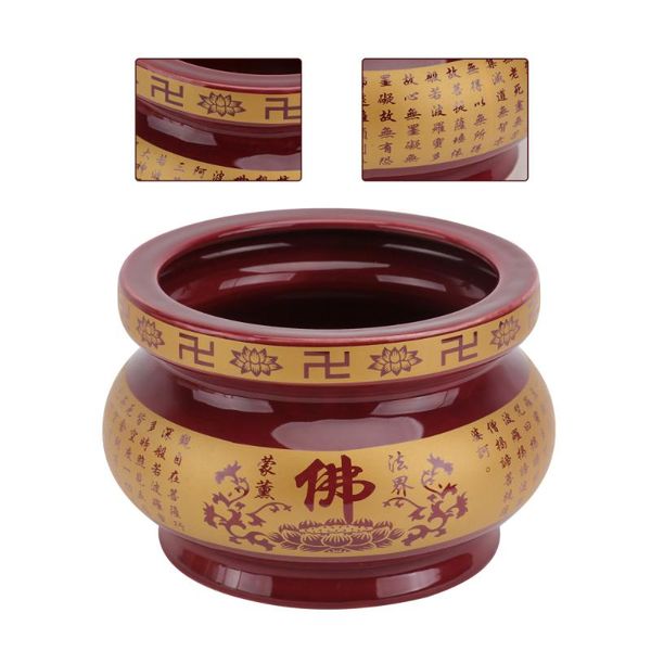 1pc practical incense burner home art holder ceramic censer craft red fragrance lamps
1pc practical incense burner home art holder ceramic censer craft red fragrance lamps