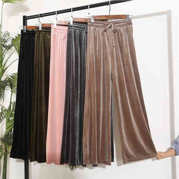 arrival korean style velvet trousers women high waist loose wide leg pants 13 colors available 210527, Black;white
arrival korean style velvet trousers women high waist loose wide leg pants 13 colors available 210527, Black;white