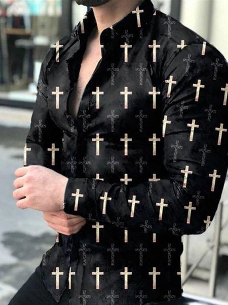 men's casual shirts spring autumn trend vintage printing shirt men slim turn-down collar streetwear fashion long sleeve, White;black
men's casual shirts spring autumn trend vintage printing shirt men slim turn-down collar streetwear fashion long sleeve, White;black