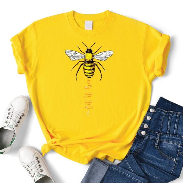 women's t-shirt let it bee cartoon funny print womens fashion looset-shirt simplicity oversized streetwear breathable sweat tshirt wome, White
women's t-shirt let it bee cartoon funny print womens fashion looset-shirt simplicity oversized streetwear breathable sweat tshirt wome, White