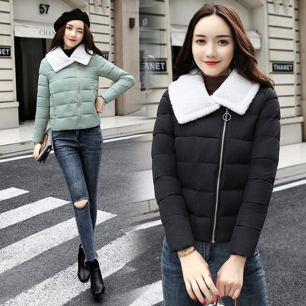 Women's Down & Parkas MoYan 2021 Fashion women Short jacket turn collar zipper long sleeved coat thick warm padded 2YVI, Black
Women's Down & Parkas MoYan 2021 Fashion women Short jacket turn collar zipper long sleeved coat thick warm padded 2YVI, Black
