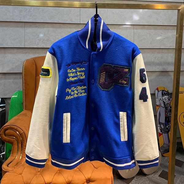 2022 jacket men women winter autumn oversized v-neck wizard of oz leather long sleeve coat bomber jackets patchwork letter embroidery baseba, Black;brown
2022 jacket men women winter autumn oversized v-neck wizard of oz leather long sleeve coat bomber jackets patchwork letter embroidery baseba, Black;brown
