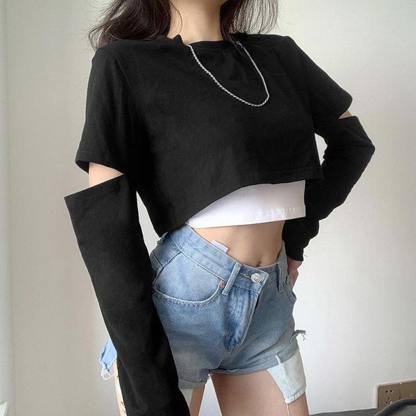 women's t-shirt hollow out patchwork short for women o neck long sleeve casual loose t shirt female 2021 summer fashion tide k919, White
women's t-shirt hollow out patchwork short for women o neck long sleeve casual loose t shirt female 2021 summer fashion tide k919, White