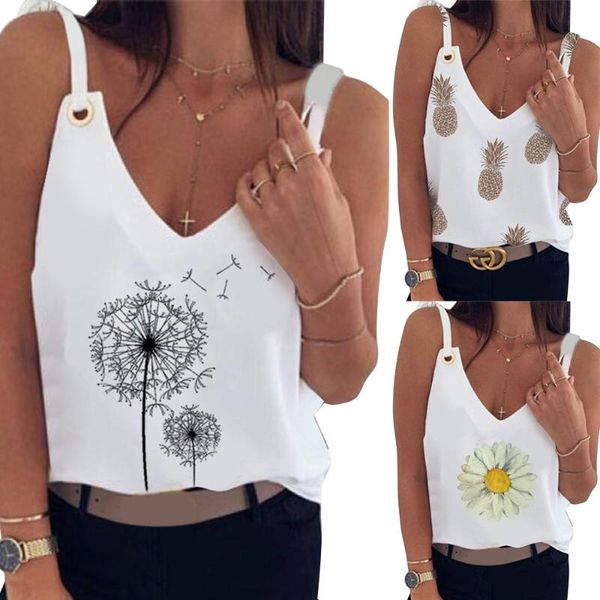 women's tanks & camis summer vacation leisure vests female pineapple print sleeveless women casual loose holiday camisole femme d30, White
women's tanks & camis summer vacation leisure vests female pineapple print sleeveless women casual loose holiday camisole femme d30, White