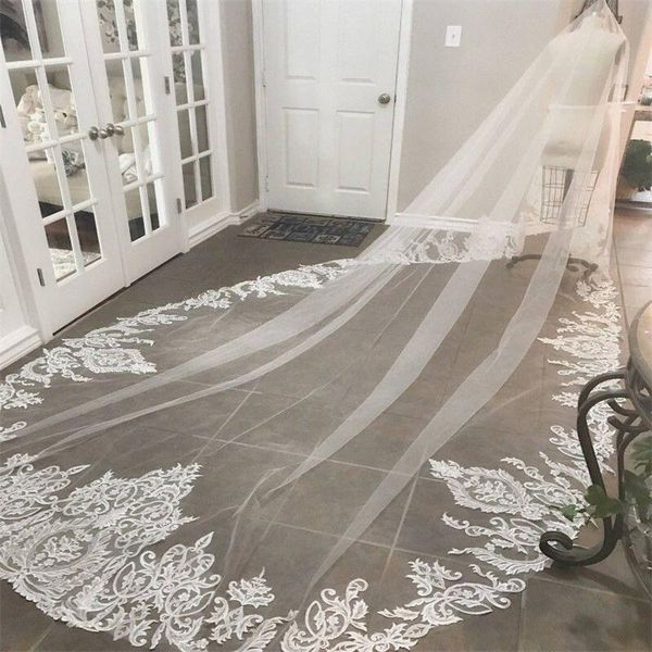 bridal veils elegant zuhair murad long 3 meters cathedral lace edge wedding veil custom made, Black
bridal veils elegant zuhair murad long 3 meters cathedral lace edge wedding veil custom made, Black