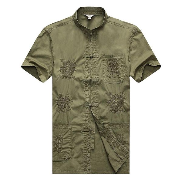men oriental tunic shirt beige army green tang blouse man dragon embroidery male ethnical tunics cotton summer men's casual shirts, White;black
men oriental tunic shirt beige army green tang blouse man dragon embroidery male ethnical tunics cotton summer men's casual shirts, White;black