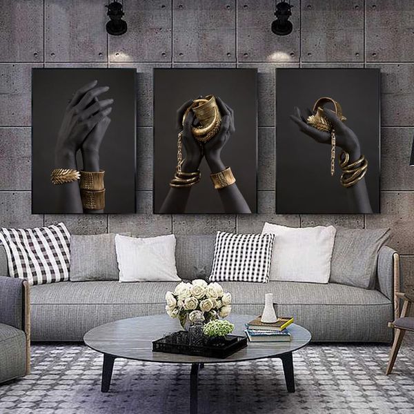 paintings black woman's hand print canvas painting gold jewelry posters and prints cuadros african wall art pictures home decoration mu
paintings black woman's hand print canvas painting gold jewelry posters and prints cuadros african wall art pictures home decoration mu