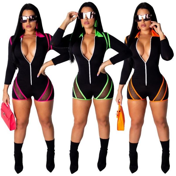 women's jumpsuits & rompers richietrade casual skinny mesh bodysuits striped long sleeve turn down collar zippers women playsuits, Black;white
women's jumpsuits & rompers richietrade casual skinny mesh bodysuits striped long sleeve turn down collar zippers women playsuits, Black;white