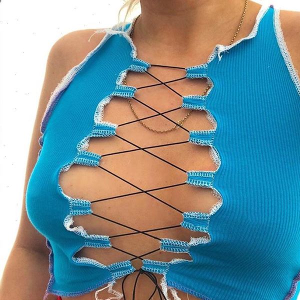 womens tank hollow out camisole for women ribbed knitting crop club party wear bandage vest female, White
womens tank hollow out camisole for women ribbed knitting crop club party wear bandage vest female, White