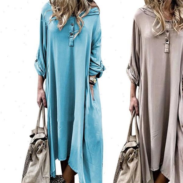 dress womens dresses casual women solid color 3 4 sleeve loose kaftan hooded asymmetric ankle length maxi buttons design, Black;gray
dress womens dresses casual women solid color 3 4 sleeve loose kaftan hooded asymmetric ankle length maxi buttons design, Black;gray