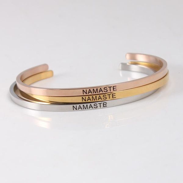 bangle "namaste" inspirational trend mantra cuff bracelets for women friend encouragement gift her personalized birthday jewelry, Black
bangle "namaste" inspirational trend mantra cuff bracelets for women friend encouragement gift her personalized birthday jewelry, Black