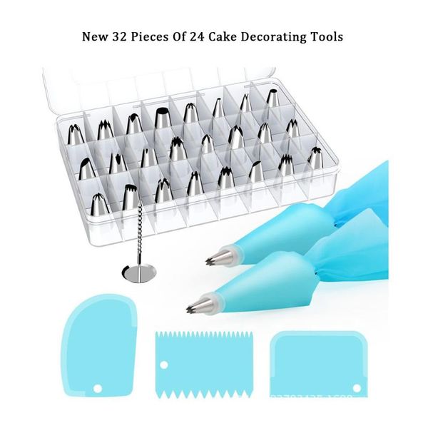 baking & pastry tools 32 pieces 24 boxed decorating cake decoration silicone bag cream scraper converter
baking & pastry tools 32 pieces 24 boxed decorating cake decoration silicone bag cream scraper converter