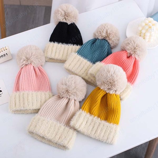 children knitted beanies autumn winter girls boys warm hat fashion fur pom pom hats baby outdoor caps, Yellow
children knitted beanies autumn winter girls boys warm hat fashion fur pom pom hats baby outdoor caps, Yellow