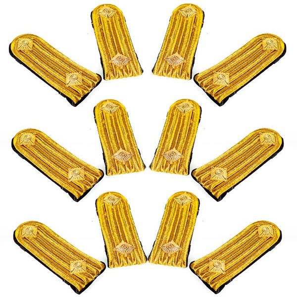 men's casual shirts gold silk epaulettes security guard ship sailor captain uniform badge accessories, White;black
men's casual shirts gold silk epaulettes security guard ship sailor captain uniform badge accessories, White;black