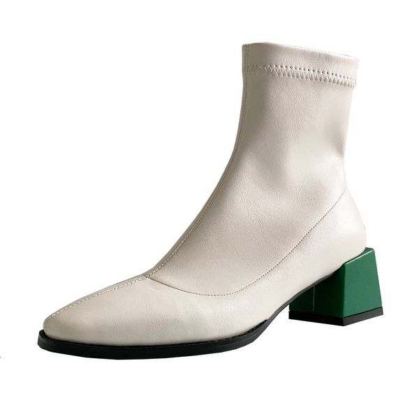 asumer thin fashion stretching colours mixed jump square autumn shoes women's boots, Black
asumer thin fashion stretching colours mixed jump square autumn shoes women's boots, Black
