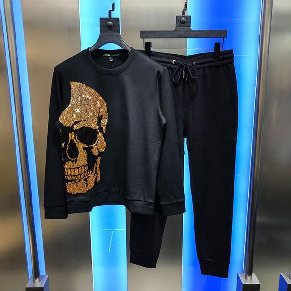 men's tracksuits male shiny skull diamond sets track suit hip-hop streetwear hoodie + sweatpants cotton sweatshirt oversized hoody, Gray
men's tracksuits male shiny skull diamond sets track suit hip-hop streetwear hoodie + sweatpants cotton sweatshirt oversized hoody, Gray