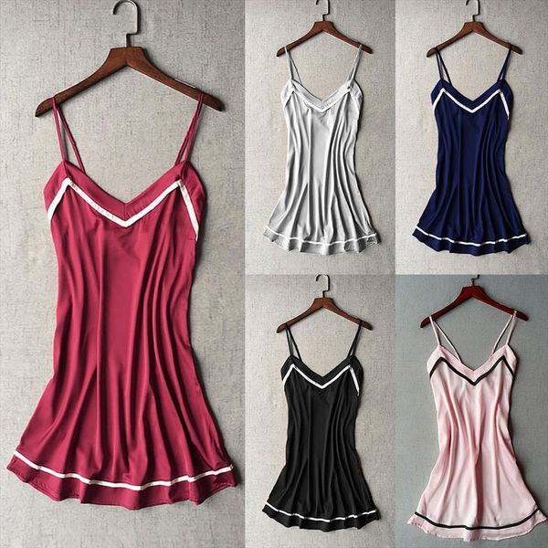 plus size night women sleepwear dress lingerie nightwear satin lounge deep v nightdress gecelik underwear womens nightie, Black;red
plus size night women sleepwear dress lingerie nightwear satin lounge deep v nightdress gecelik underwear womens nightie, Black;red