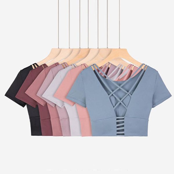 summer sports running t-shirts workout short sleeve women cross open back gym yoga shirts fitness cropped with chest padded jerseys, Black;blue
summer sports running t-shirts workout short sleeve women cross open back gym yoga shirts fitness cropped with chest padded jerseys, Black;blue