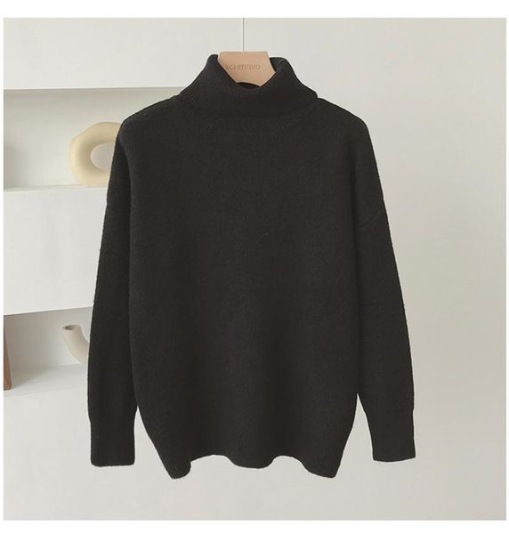 women's sweaters wywm turtle neck cashmere sweater women korean style loose warm knitted pullover 2021 winter outwear lazy oaf female j, White;black
women's sweaters wywm turtle neck cashmere sweater women korean style loose warm knitted pullover 2021 winter outwear lazy oaf female j, White;black