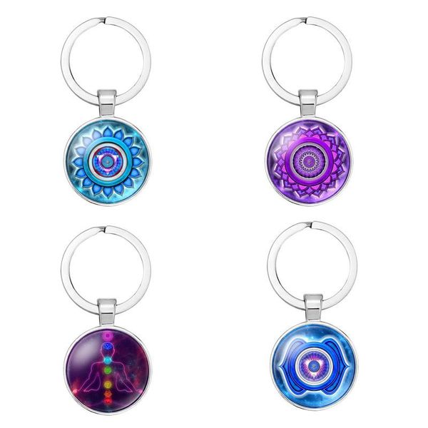 keychains religious yoga seven chakra glass lotus keychain bag car pendant decoration dropship wholesale, Silver
keychains religious yoga seven chakra glass lotus keychain bag car pendant decoration dropship wholesale, Silver