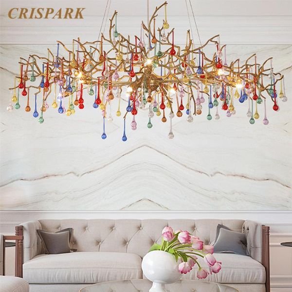 postmodern colored crystal waterdrop chandelier light led luxury brass branch oval hanging lamp art deco villa living room table chandeliers
postmodern colored crystal waterdrop chandelier light led luxury brass branch oval hanging lamp art deco villa living room table chandeliers
