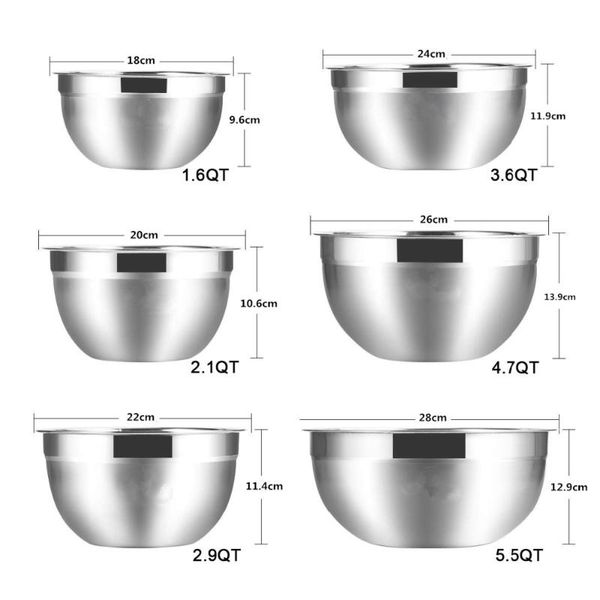 bowls stainless steel mixing (set of 6) non slip nesting whisking set for salad cooking baking
bowls stainless steel mixing (set of 6) non slip nesting whisking set for salad cooking baking