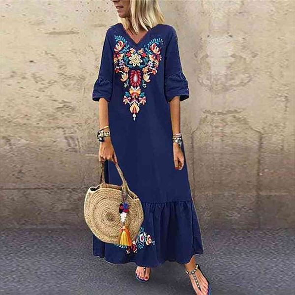 zanzea sundress bohemian printed maxi womens dress summer casual v-neck ruffle vestidos female short sleeve floral robe, Black;gray
zanzea sundress bohemian printed maxi womens dress summer casual v-neck ruffle vestidos female short sleeve floral robe, Black;gray