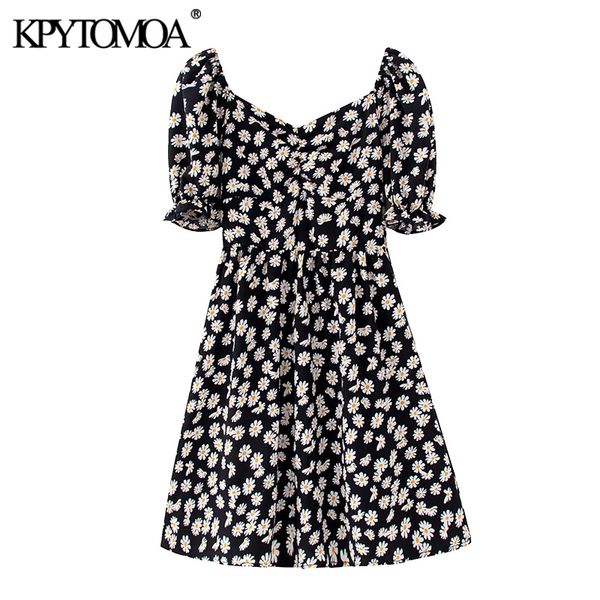 women chic fashion floral print mini dress vintage v neck puff sleeves back elastic female dresses vestidos mujer 210416, Black;gray
women chic fashion floral print mini dress vintage v neck puff sleeves back elastic female dresses vestidos mujer 210416, Black;gray