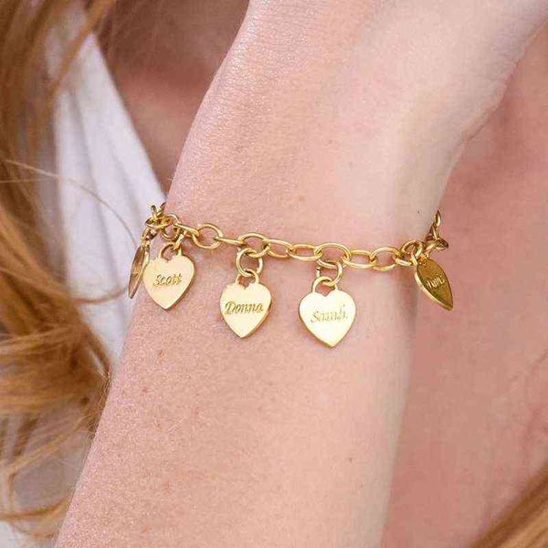 sherma personalized 1-5 name bracelet heart pendant gold stainless steel chain ladies jewelry, Golden;silver
sherma personalized 1-5 name bracelet heart pendant gold stainless steel chain ladies jewelry, Golden;silver