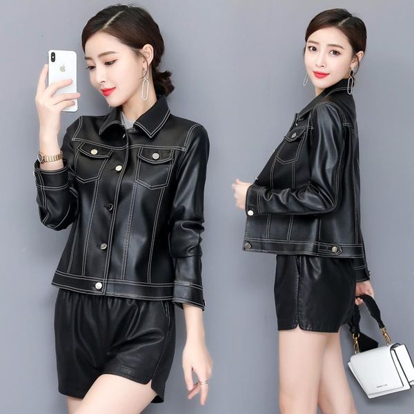 women's leather & faux jacket 2021 women autumn winter plus size 4xl turn-down collar casual short black pu coat outerwear
women's leather & faux jacket 2021 women autumn winter plus size 4xl turn-down collar casual short black pu coat outerwear