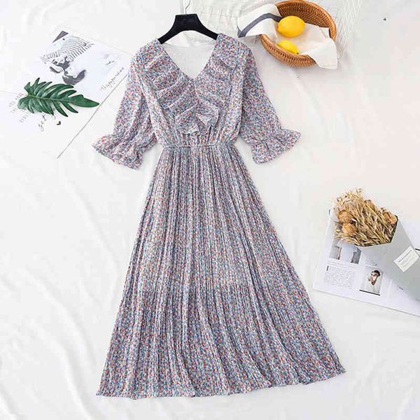 dresses v-neck floral print women short sleeve vintage ruffles pleated chiffon summer elastic waist midi vestidos femme, Black;gray
dresses v-neck floral print women short sleeve vintage ruffles pleated chiffon summer elastic waist midi vestidos femme, Black;gray