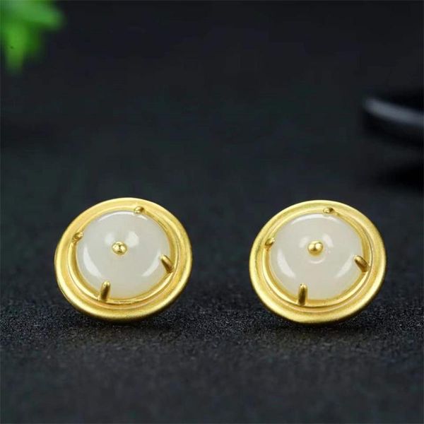stud selling natural hand-carved 925 silver gufajininlaid white jade earrings studs fashion jewelry accessories women gifts, Golden;silver
stud selling natural hand-carved 925 silver gufajininlaid white jade earrings studs fashion jewelry accessories women gifts, Golden;silver
