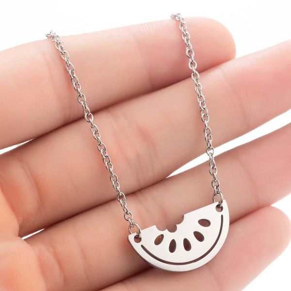 fashionable stainless steel watermelon necklace style fruit pendant necklaces, Silver
fashionable stainless steel watermelon necklace style fruit pendant necklaces, Silver