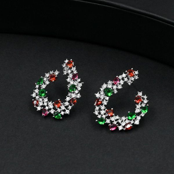 stud sando brand stunning colorful cz geometric round wedding women earring for brides jewelry with cubic zircon, Golden;silver
stud sando brand stunning colorful cz geometric round wedding women earring for brides jewelry with cubic zircon, Golden;silver