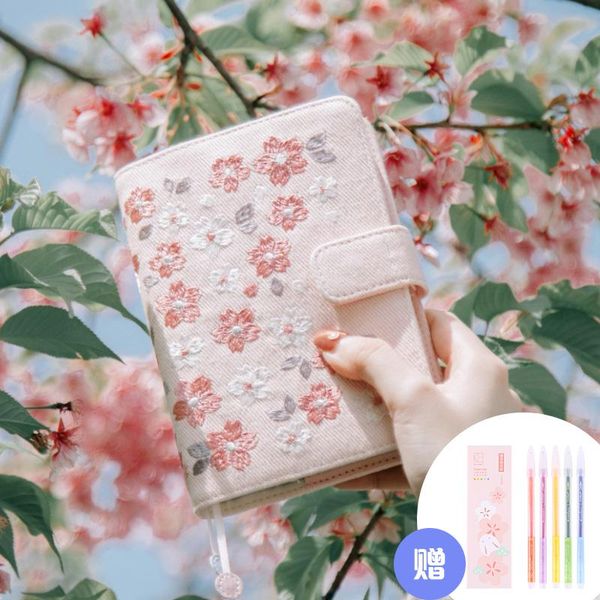 kinbor premium notebook journal set sakura theme a6 size 128 sheets embroidery gift notebooks school suppliers tools stationery notepads, Purple;pink
kinbor premium notebook journal set sakura theme a6 size 128 sheets embroidery gift notebooks school suppliers tools stationery notepads, Purple;pink