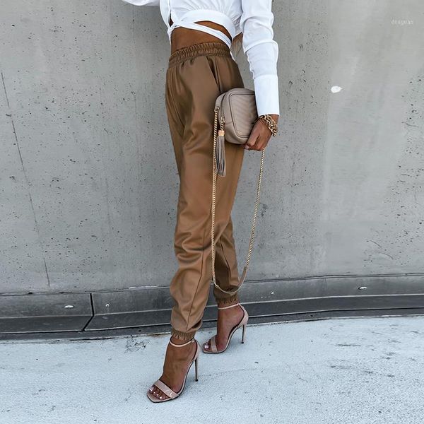 women's pants & capris autumn winter casual mid-waist long track fashion office ladies pu leather women elastic waist side pocket trous, Black;white
women's pants & capris autumn winter casual mid-waist long track fashion office ladies pu leather women elastic waist side pocket trous, Black;white