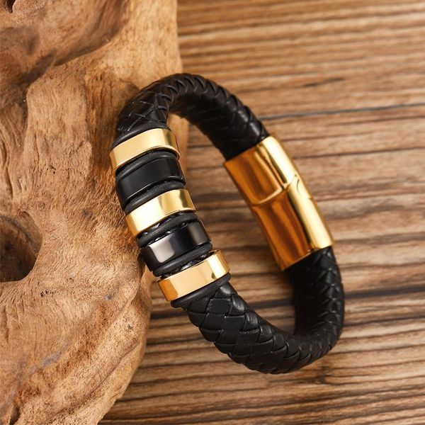 charm gold wristband stainless steel genuine leather men bracelet wholesale accessories jewelry black magnetic bangles bracelets, Golden;silver
charm gold wristband stainless steel genuine leather men bracelet wholesale accessories jewelry black magnetic bangles bracelets, Golden;silver