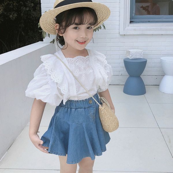 summer new girls clothes sets baby lace jacket t-shirt + denim skirt 2pcs suits outfits toddler baby kids childrens clothing, White
summer new girls clothes sets baby lace jacket t-shirt + denim skirt 2pcs suits outfits toddler baby kids childrens clothing, White