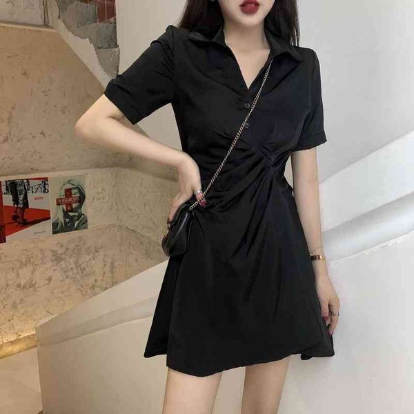 summer little black dress, design women dress sense, waist, thin, irregular temperament, short and medium polo collar, Black;gray
summer little black dress, design women dress sense, waist, thin, irregular temperament, short and medium polo collar, Black;gray
