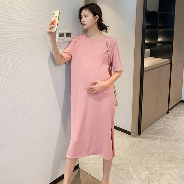 maternity dresses 49389# dress summer short sleeves korean style split t-shirt a line pregnant women plus size mom, White
maternity dresses 49389# dress summer short sleeves korean style split t-shirt a line pregnant women plus size mom, White
